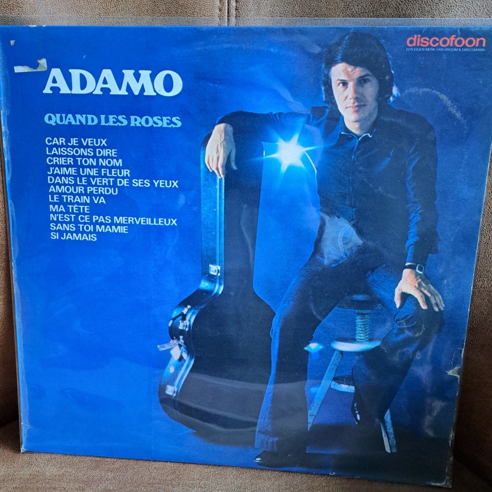 vinyl LP. ADAMO  ,,quand les roses,,, Beschermende buitenhoes, LP, Pop, Ophalen of Verzenden