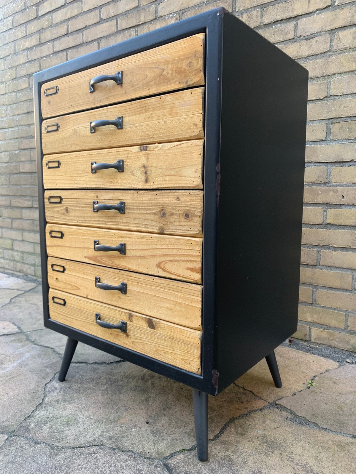 Dutchbone Sol ladekast maat L, Ophalen, Vintage/Industrieel, 50 tot 100 cm, Zo goed als nieuw