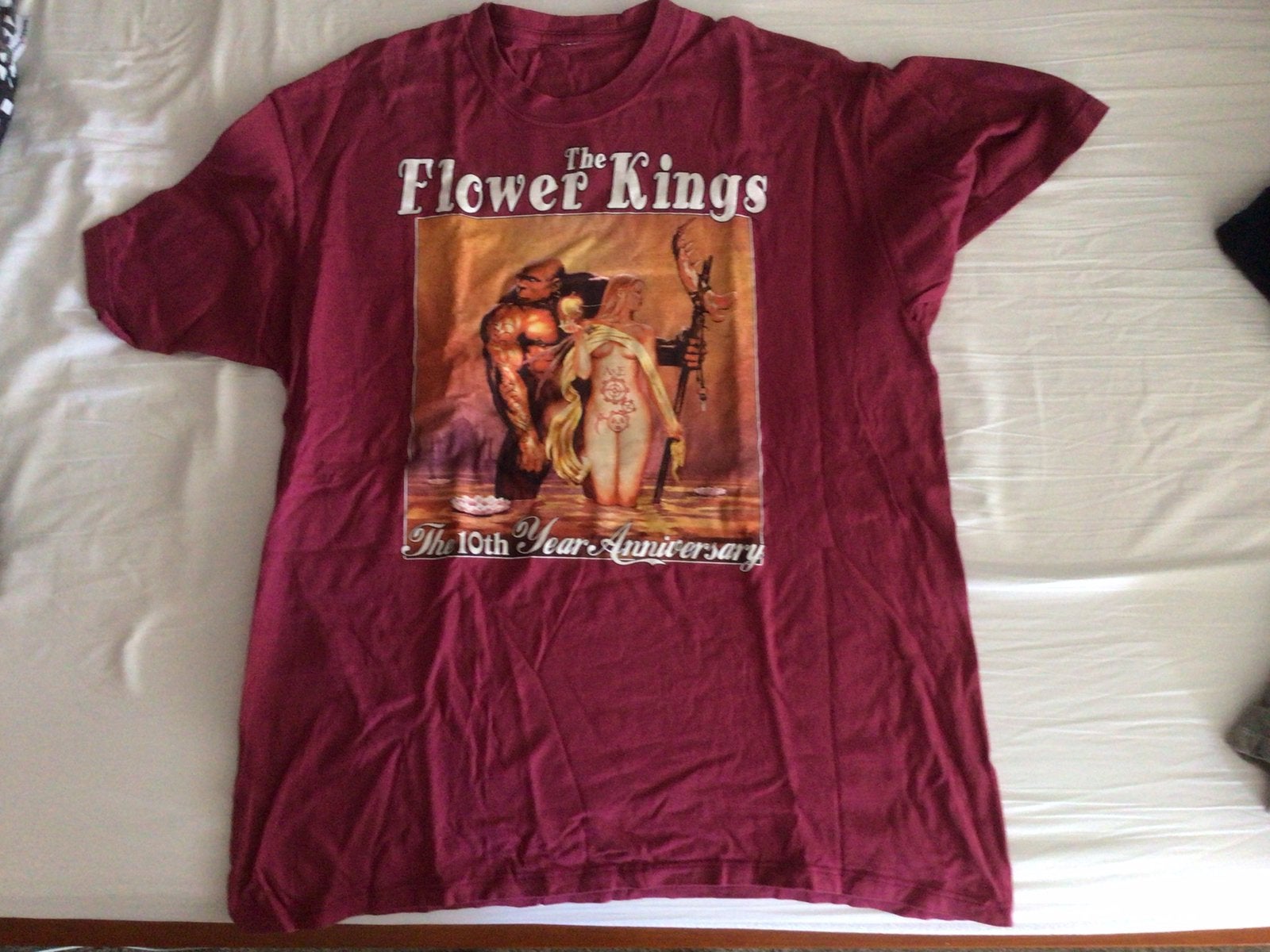 The Flower Kings-Adam and Eve tour XL t-shirt., Ophalen of Verzenden, Zo goed als nieuw, Maat 56/58 (XL), Overige kleuren