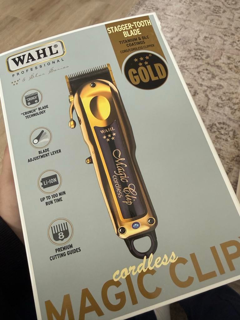 Wahl Magic Clip Cordless Gold Tondeuse, Ophalen of Verzenden, Nieuw, Tondeuse