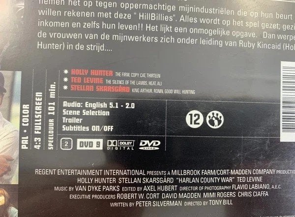 Harlan County War 2000 dvd 2004 regio 2 PAL tv film, Cd's en Dvd's, Vanaf 16 jaar, Verzenden, Historisch of Kostuumdrama, Inclusief doosje