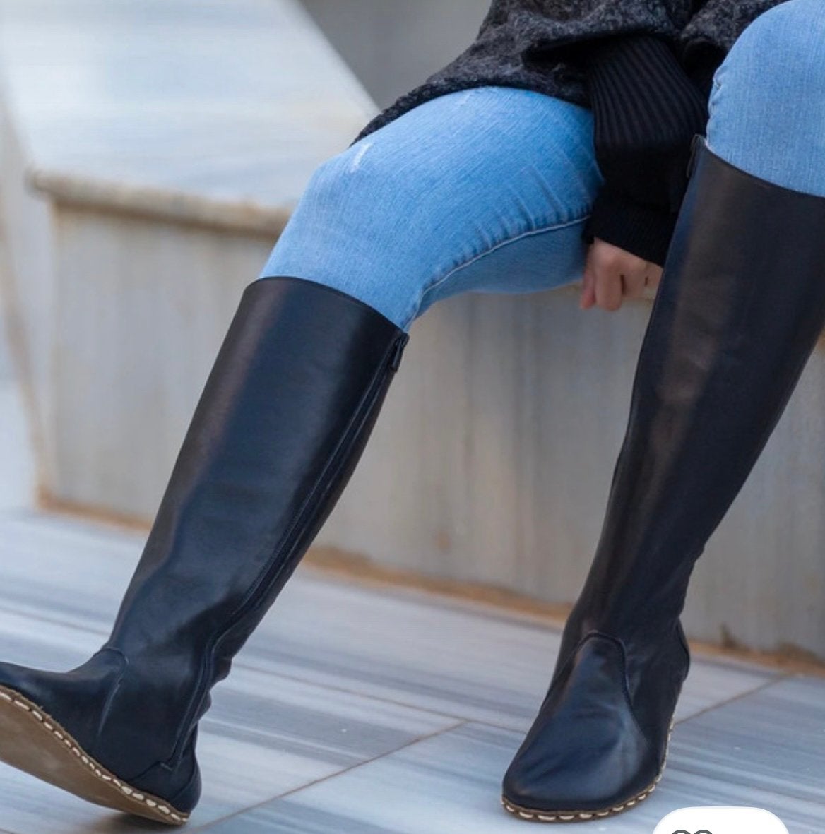 Barefoot laarzen maat 38/39, Ophalen of Verzenden, Zo goed als nieuw, Zwart, Hoge laarzen