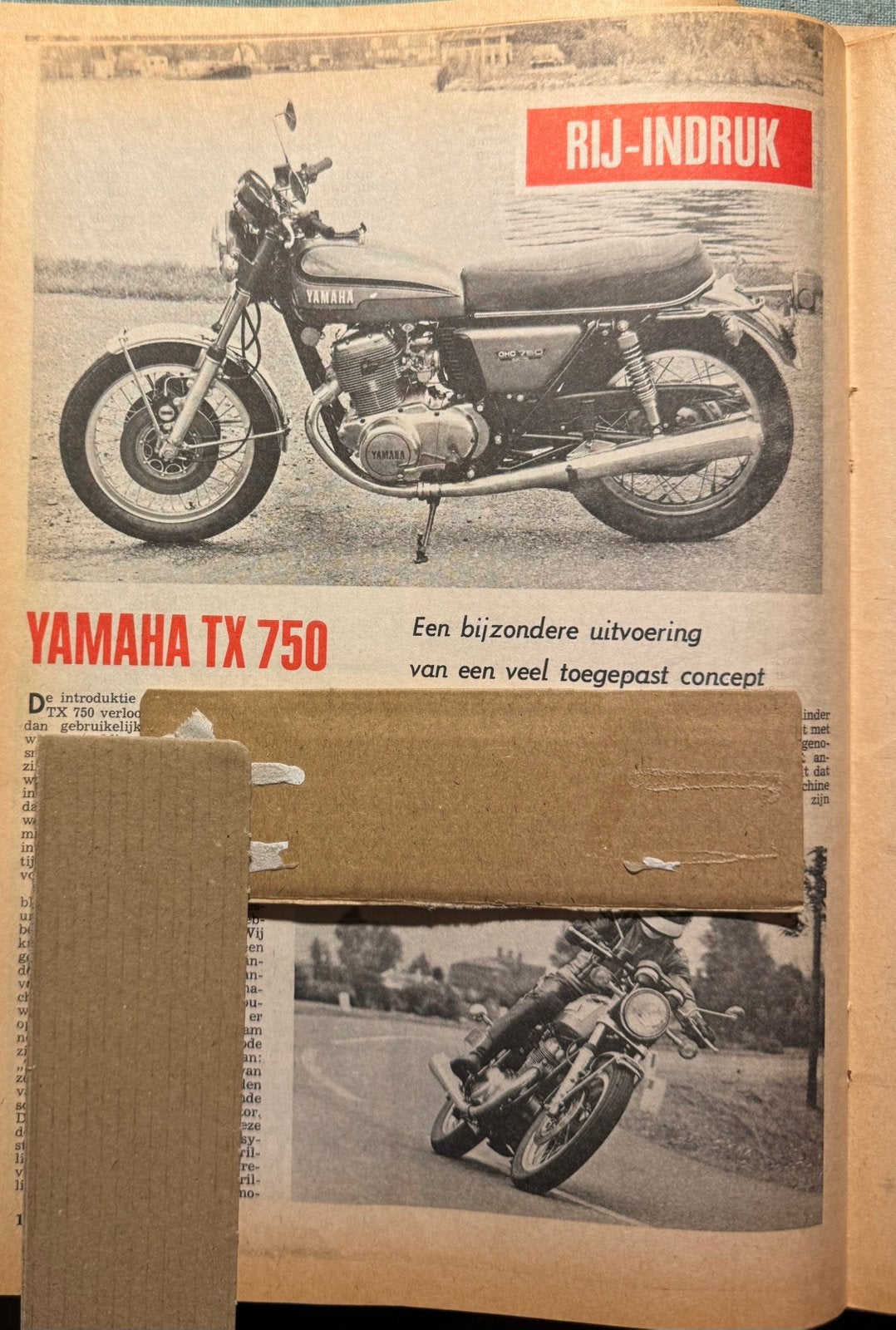 Verslag 1972 Yamaha TX750, Verzamelen, Ophalen of Verzenden, Zo goed als nieuw, Auto's