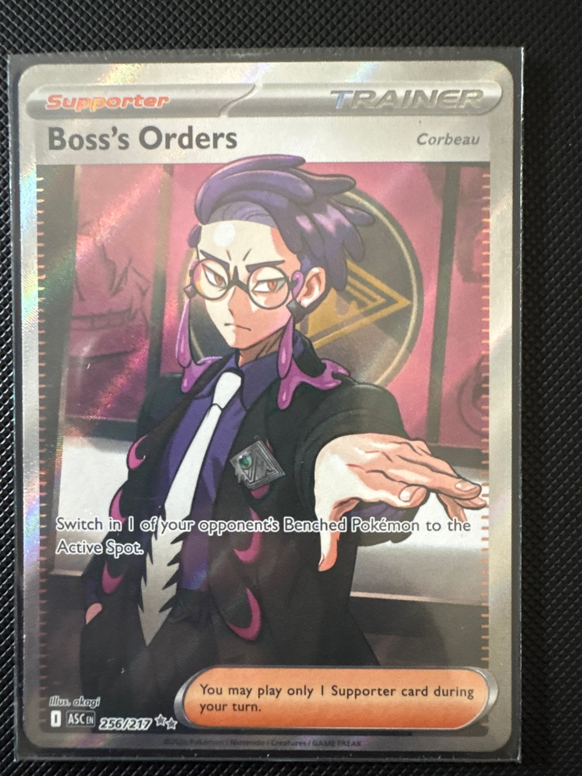 Boss's Orders (Corbeau) 256/217 ASC Full Art, Ophalen of Verzenden, Zo goed als nieuw, Losse kaart, Foil