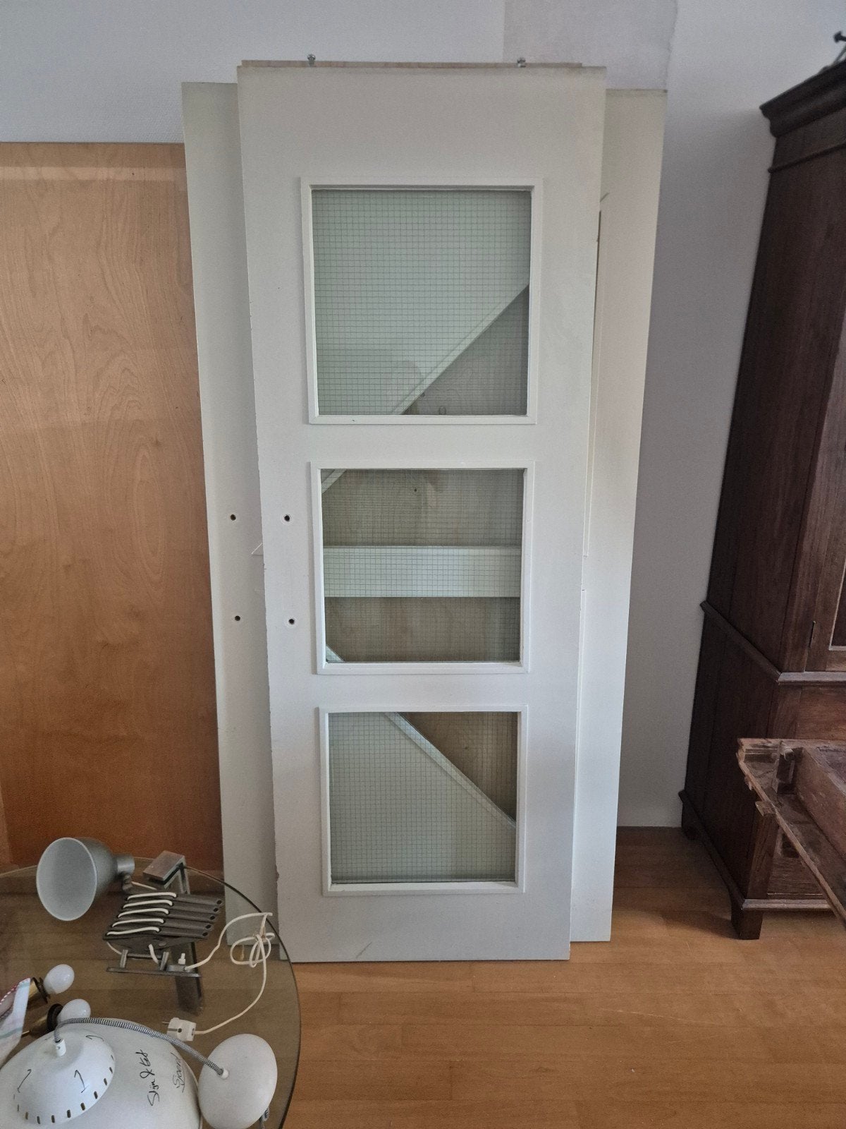 Schuifdeur met ruiten 76x211cm, Ophalen of Verzenden, Schuifdeur, Binnendeur, 200 tot 215 cm