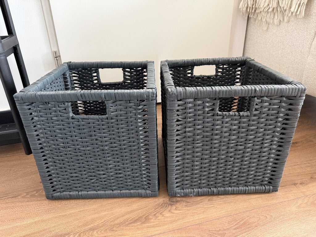 IKEA Branas mand (inzet Kallax kast) 2 stuks, Huis en Inrichting, Ophalen, Mand, Vierkant, Zo goed als nieuw