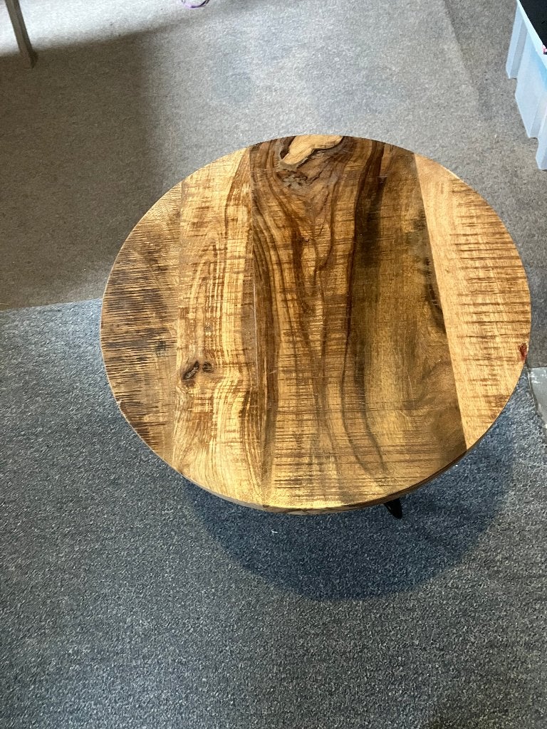 tafeltje, Minder dan 55 cm, Rond, Zo goed als nieuw, Industrieel