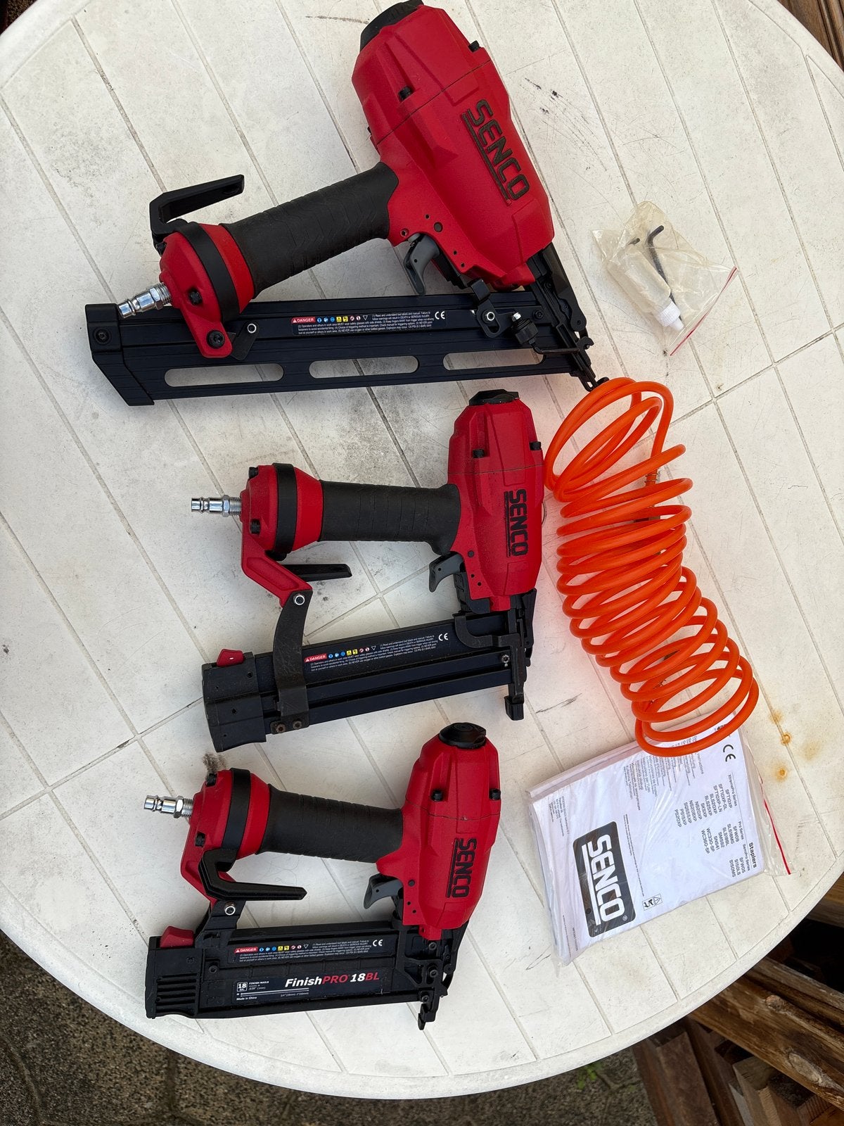 Senco 3 Tool Pneumatic Finish Kit, Ophalen of Verzenden, Gebruikt, Tacker/nietmachine