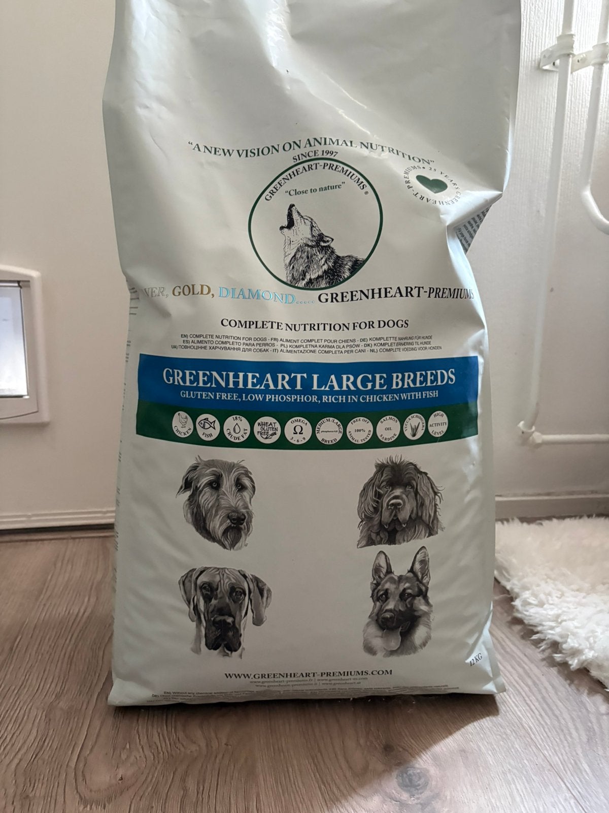 Greenheart Large Breeds puppyvoer – 12 kg – ongeopend, Dieren en Toebehoren, Ophalen, Hond
