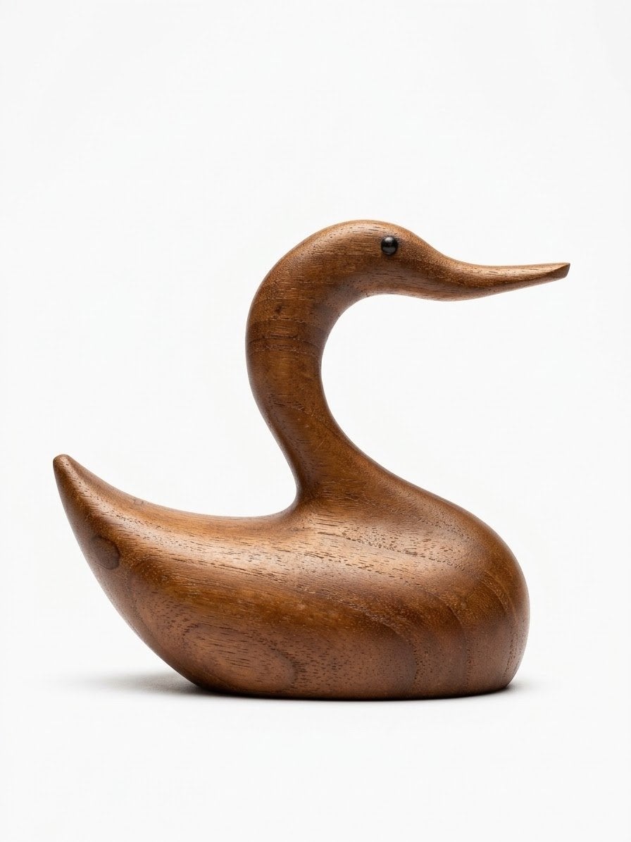 Vintage Teak Houten Eend - Gemaakt in Noorwegen, Ophalen of Verzenden
