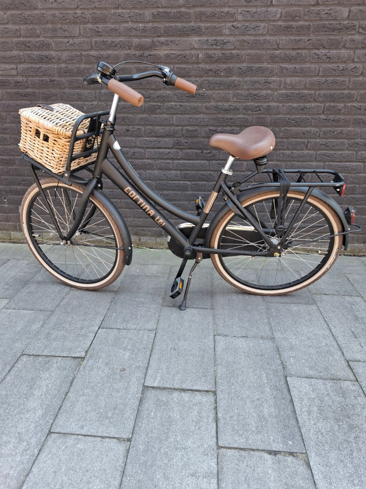 Cortina meisjes fiets zwart 3 versnellingen 24 inch, Minder dan 47 cm, Ophalen, Gebruikt, Versnellingen