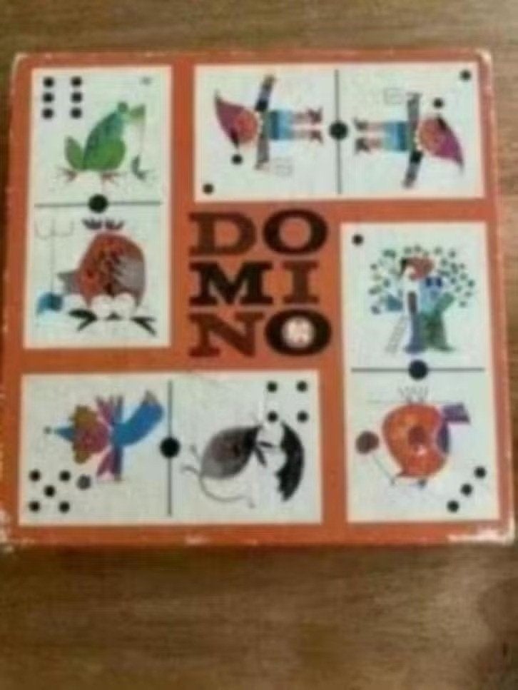 PrentenDomino spel -vintage - merk jumbo, Ophalen of Verzenden, Gebruikt, Jumbo