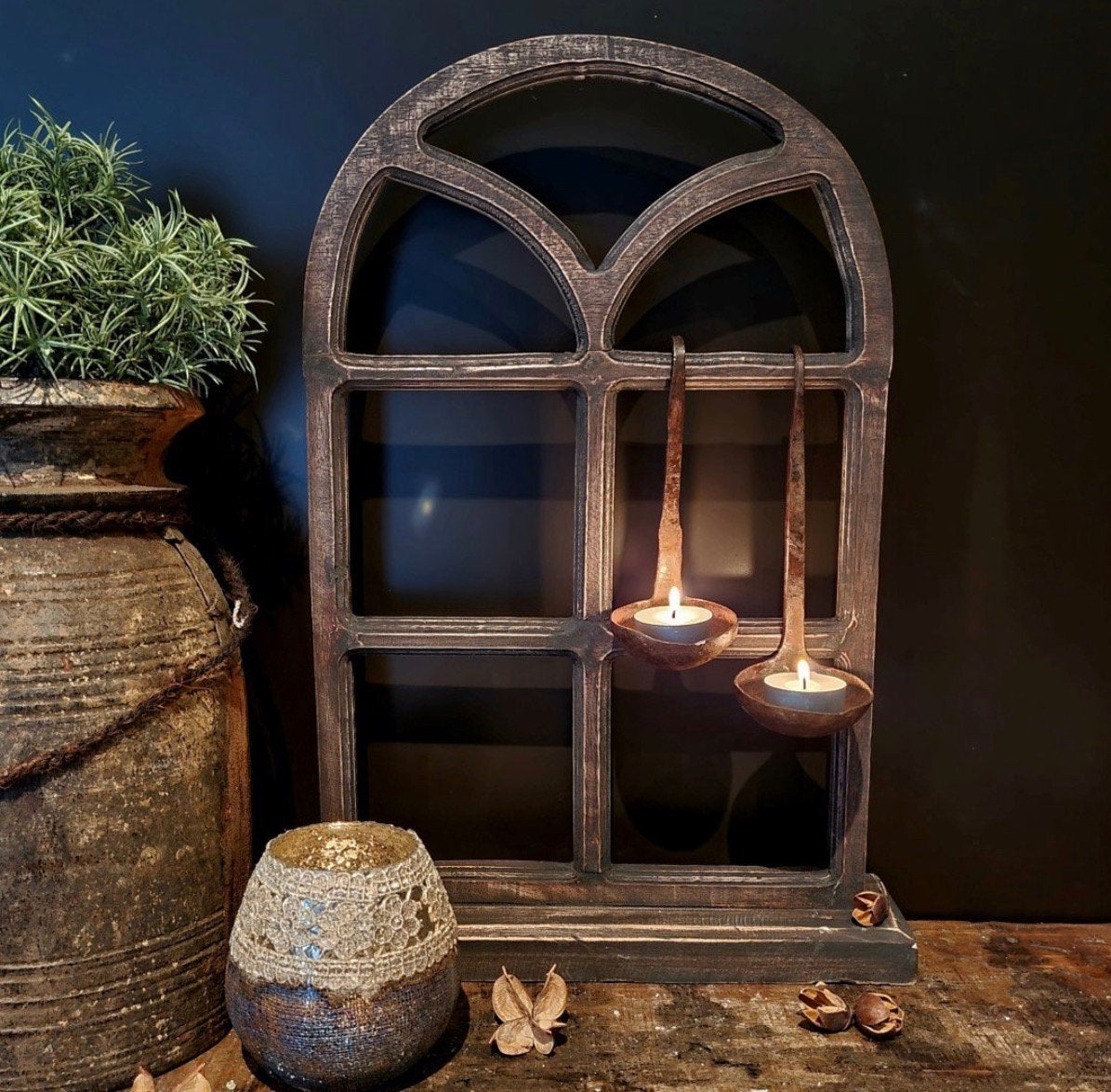 Houten stalraam op voet - hoogte 70 cm, Hout, Ophalen of Verzenden, Bruin, Landelijk