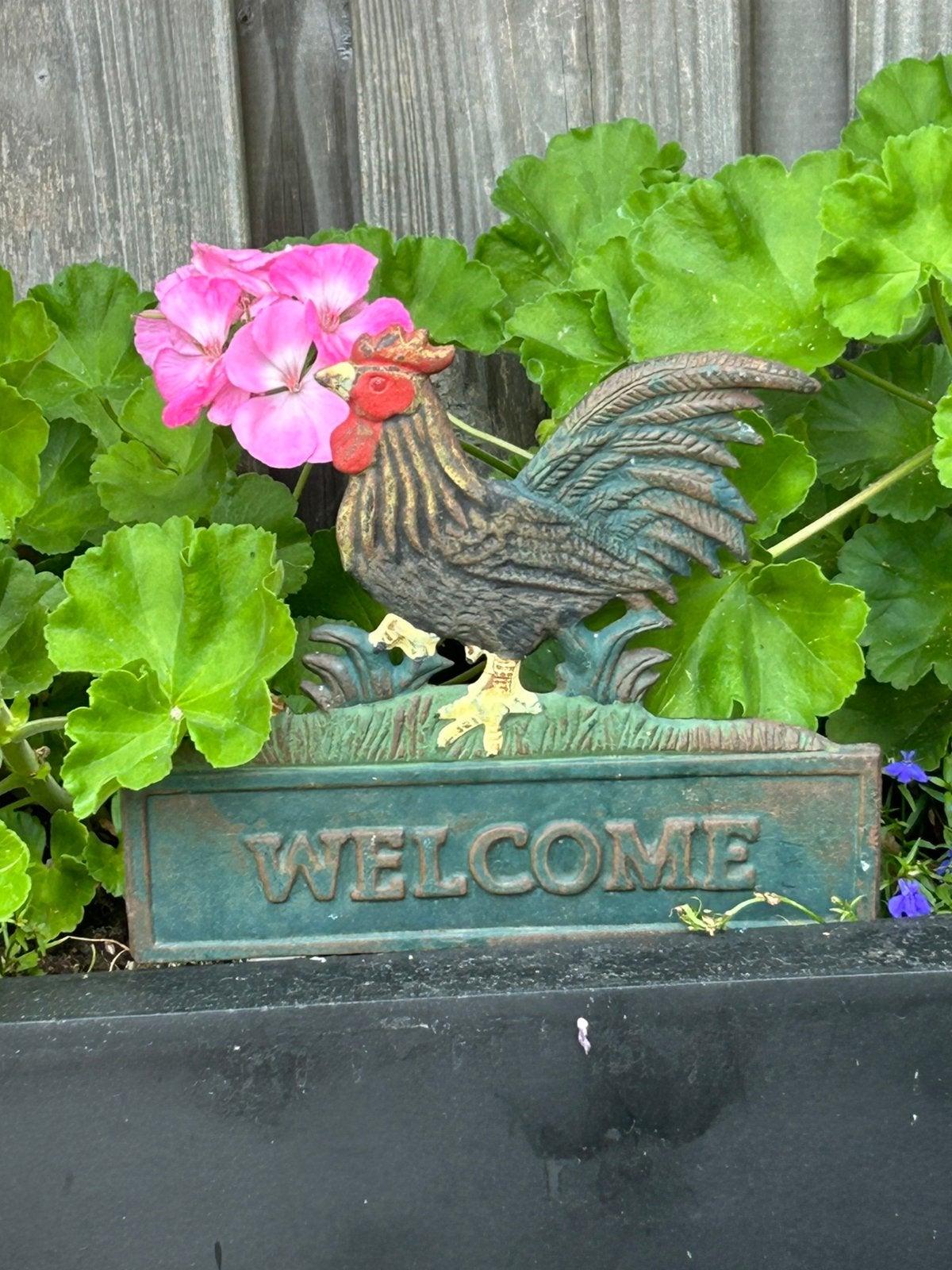 Gietijzeren plantensteker Welcome, Ophalen of Verzenden, Gebruikt