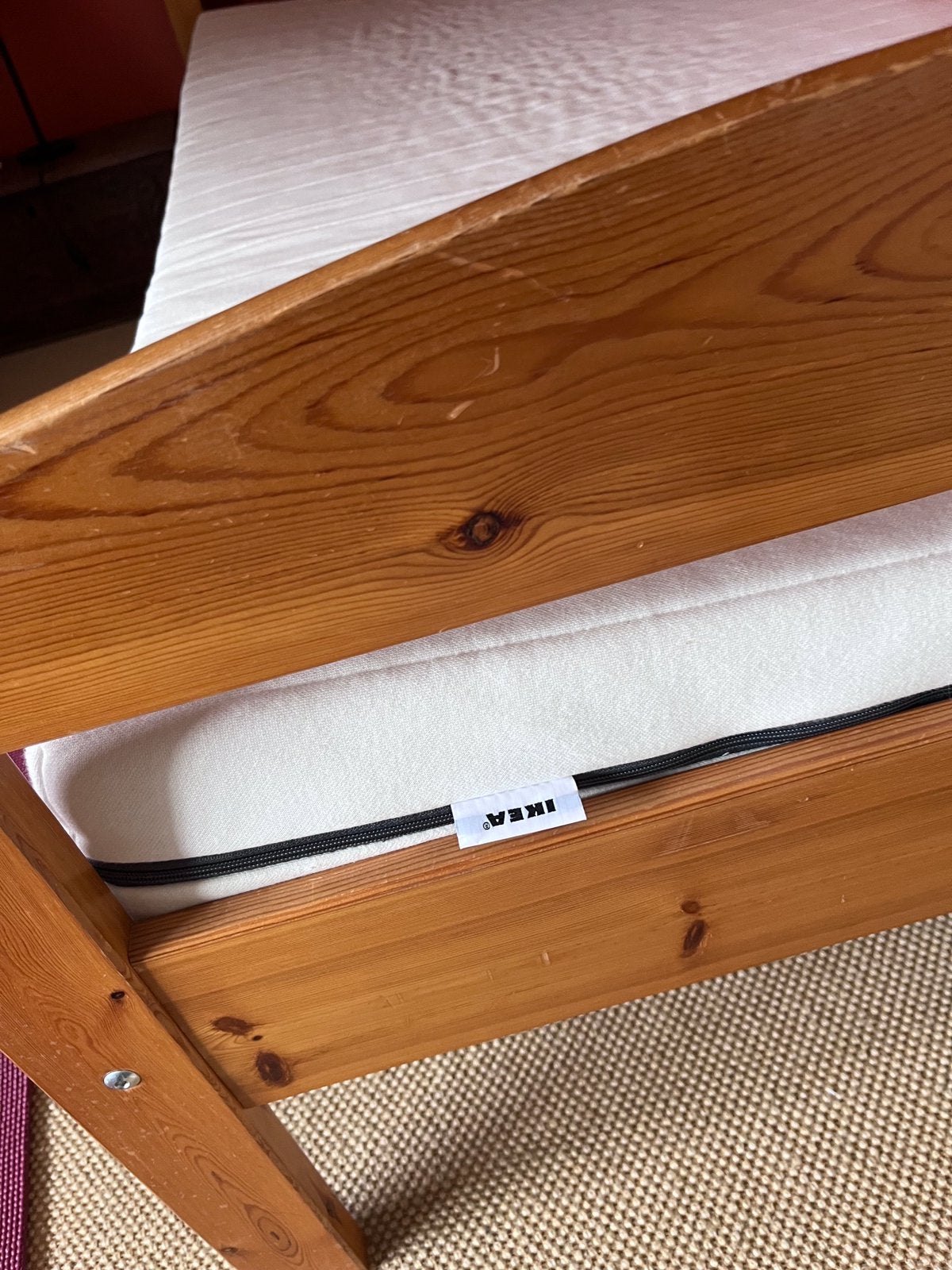 Eenpersoons grenen bed 90 x 200, Ophalen, Gebruikt, 90 cm, 200 cm