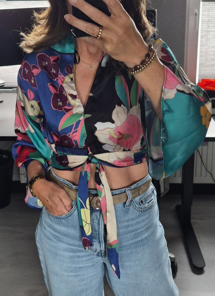 Prachtige vrolijk gekleurde blouse van Zara, maat M, Maat 38/40 (M), Meerkleurig, Zara, Ophalen of Verzenden