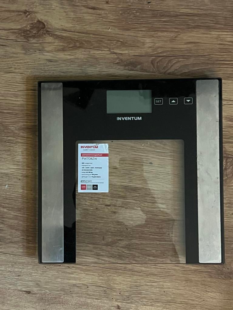 Inventum Personenweegschaal PW708ZW - Inclusief batterij, Witgoed en Apparatuur, Weegschalen, Ophalen, 1 tot 500 gram, 100 kg of meer