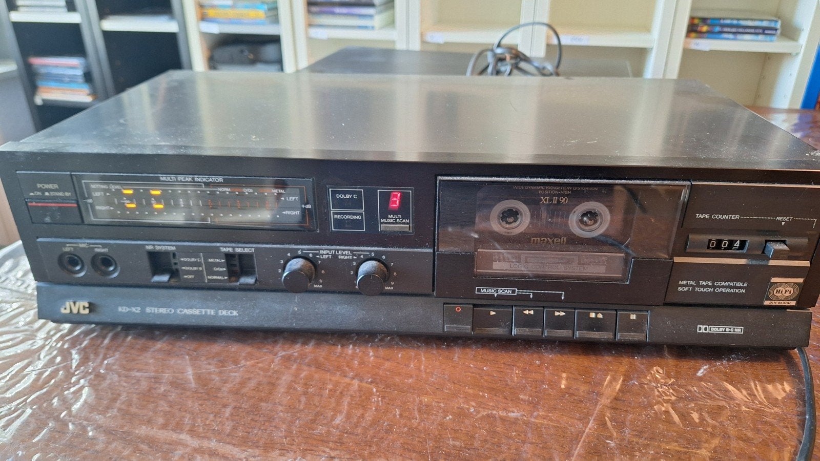 JVC KD-X2 Stereo Cassette Deck - Vintage Casetterecorder, Ophalen of Verzenden, Enkel, JVC, Tiptoetsen