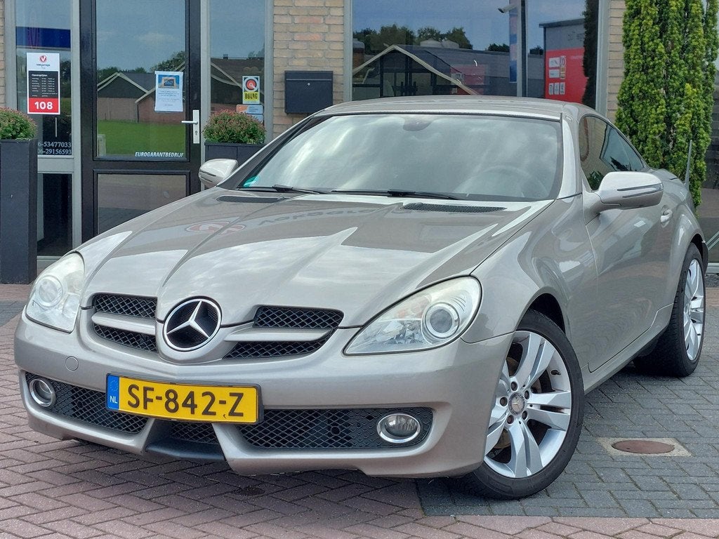 Mercedes-Benz SLK-klasse 200 Cabrio | Cruise | Leder | All-i, Auto's, 13 km/l, Stoelverwarming, Gebruikt, Zwart