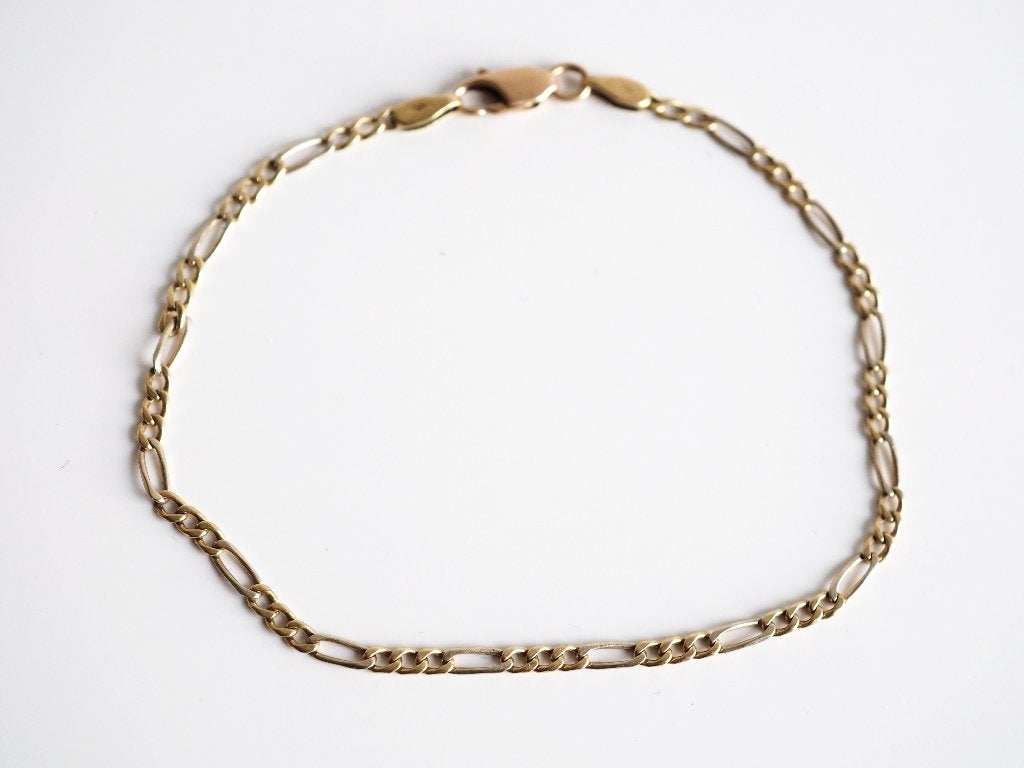 Italiaanse 14 krt gouden armband met figaro schakel, ., Ophalen of Verzenden, Zo goed als nieuw, .