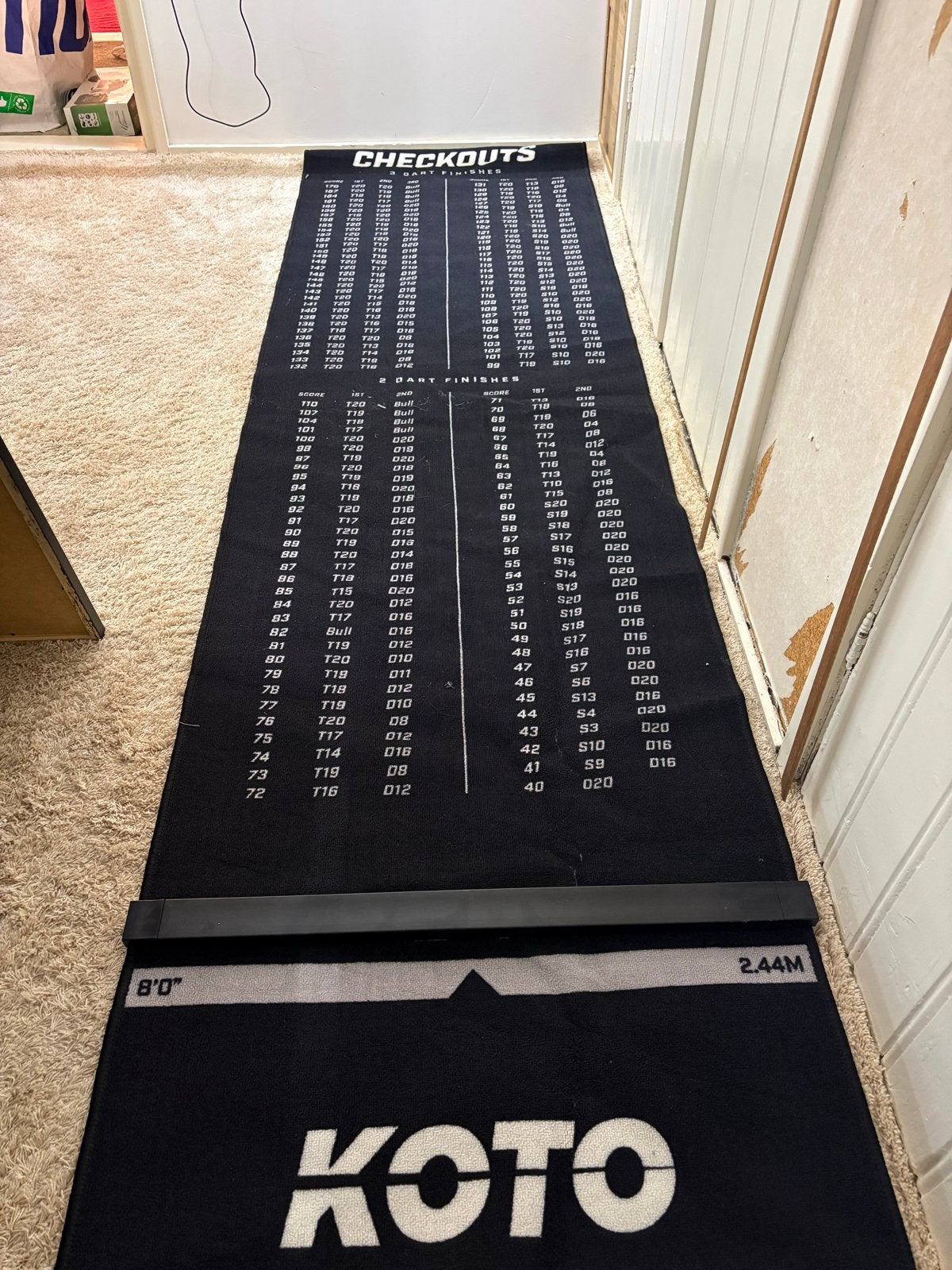 KOTO Dartmat met Checkouts, Ophalen, Gebruikt