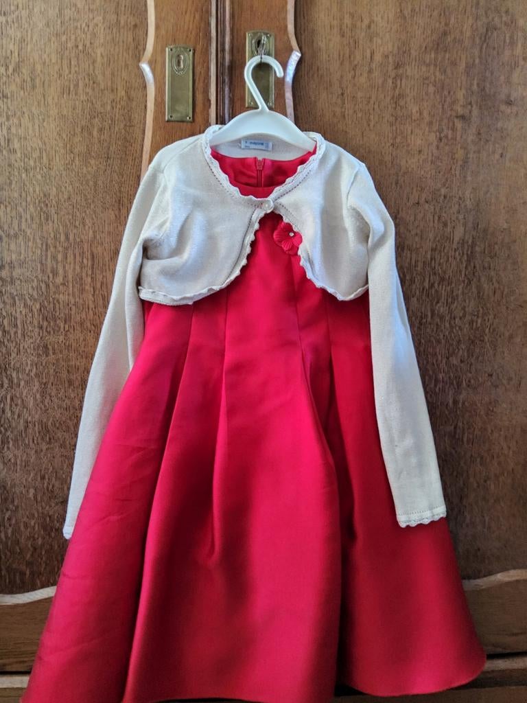 Mayoral Jurk met Bolero - Maat 128, Gebruikt, Mayoral, Meisje, Ophalen of Verzenden