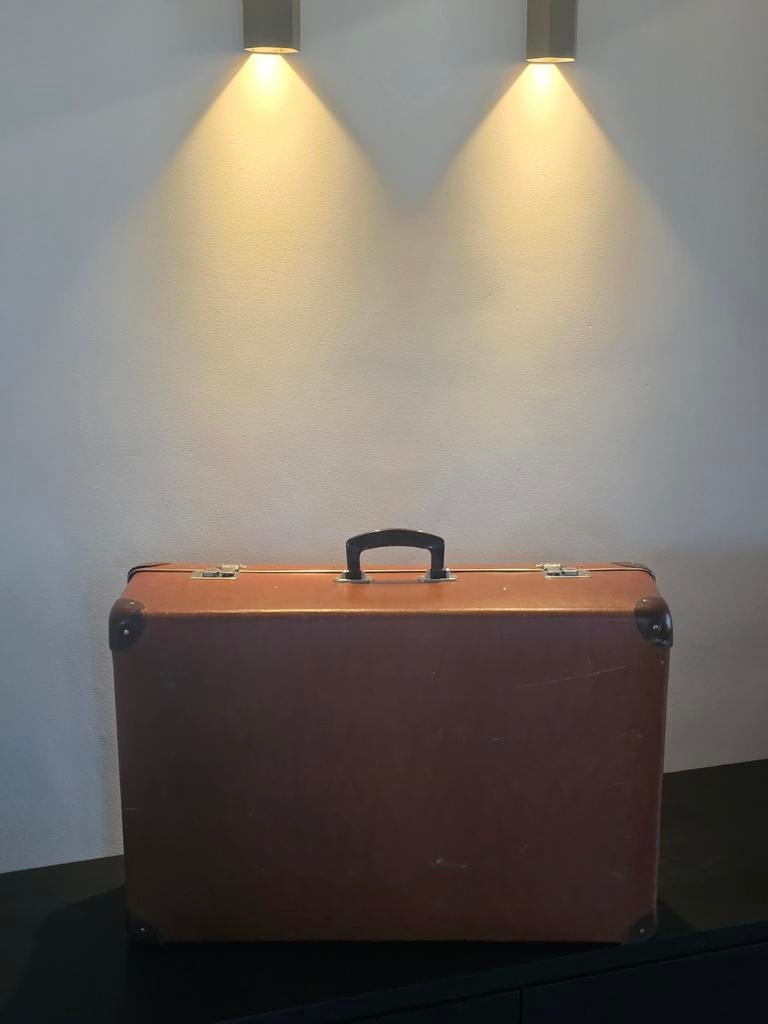 Oude reiskoffer – bruin – vintage uitstraling, Sieraden, Tassen en Uiterlijk, Koffers, Ophalen