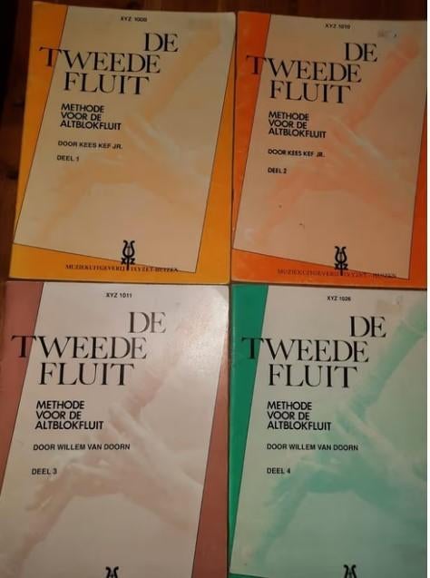 lesboeken-Methode altblokfluit: De Tweede Fluit deel 1,2,3,4, Ophalen of Verzenden, Gebruikt, Les of Cursus, Klassiek