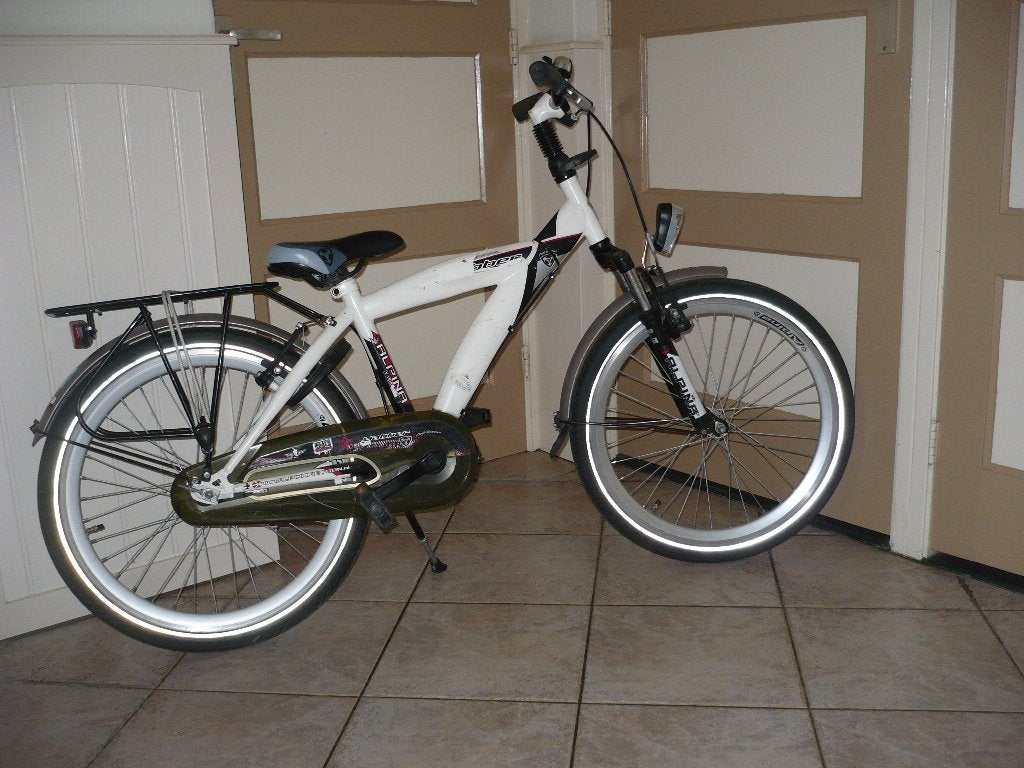 Stoere alpina yabber 22 jongensfiets, Fietsen en Brommers, Ophalen, Terugtraprem, 22 inch, Gebruikt