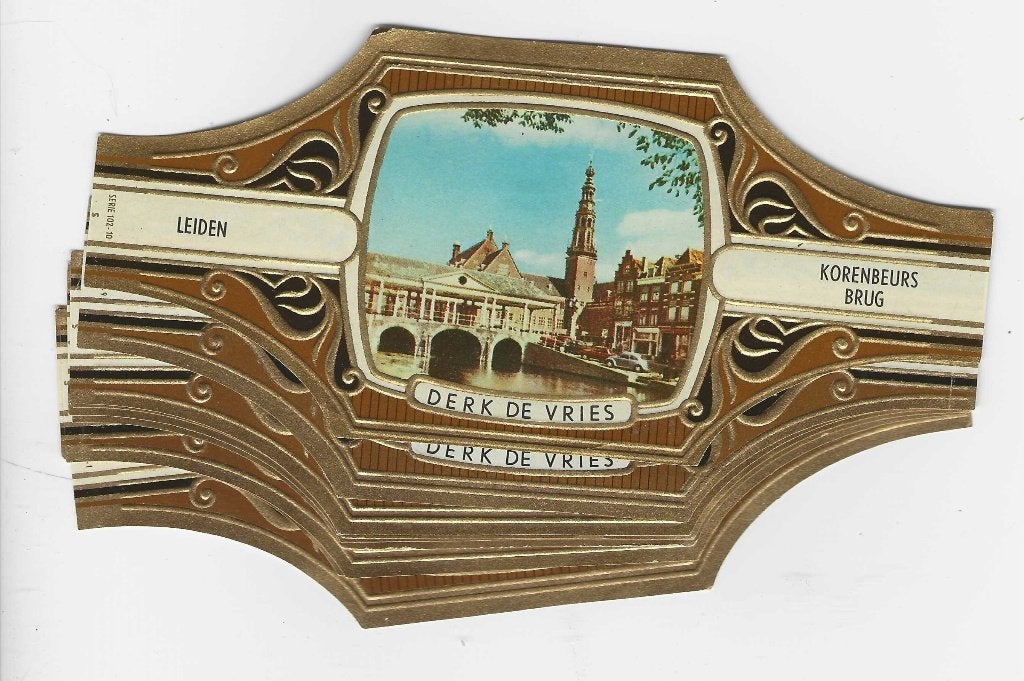 reeks GROOT 238  derk de vries  102  1-10  sigarenbanden, Ophalen of Verzenden, Zo goed als nieuw, Sigarenbandjes