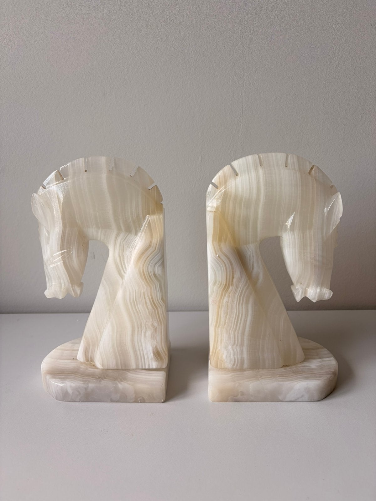 Vintage onyx boekensteunen, Ophalen of Verzenden