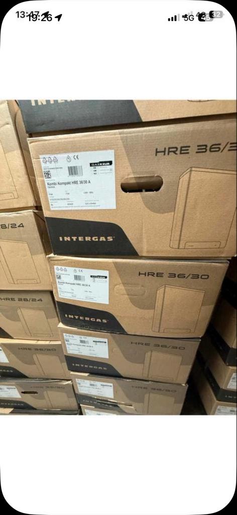 Intergas Kombi Kompakt HRE 36/30 A CW5 CV-ketel, Ophalen of Verzenden, Zo goed als nieuw