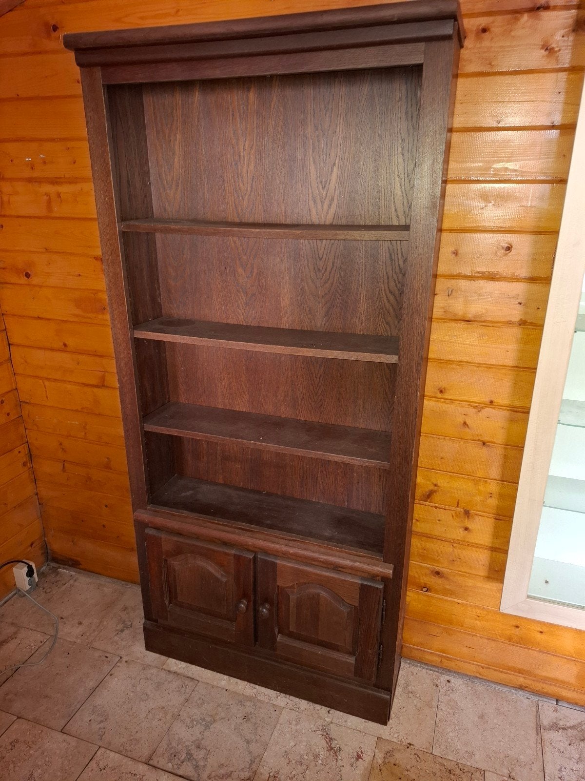 Mooie houten boekenkast met deurtjes, Ophalen, Klassiek, 50 tot 100 cm, 150 tot 200 cm