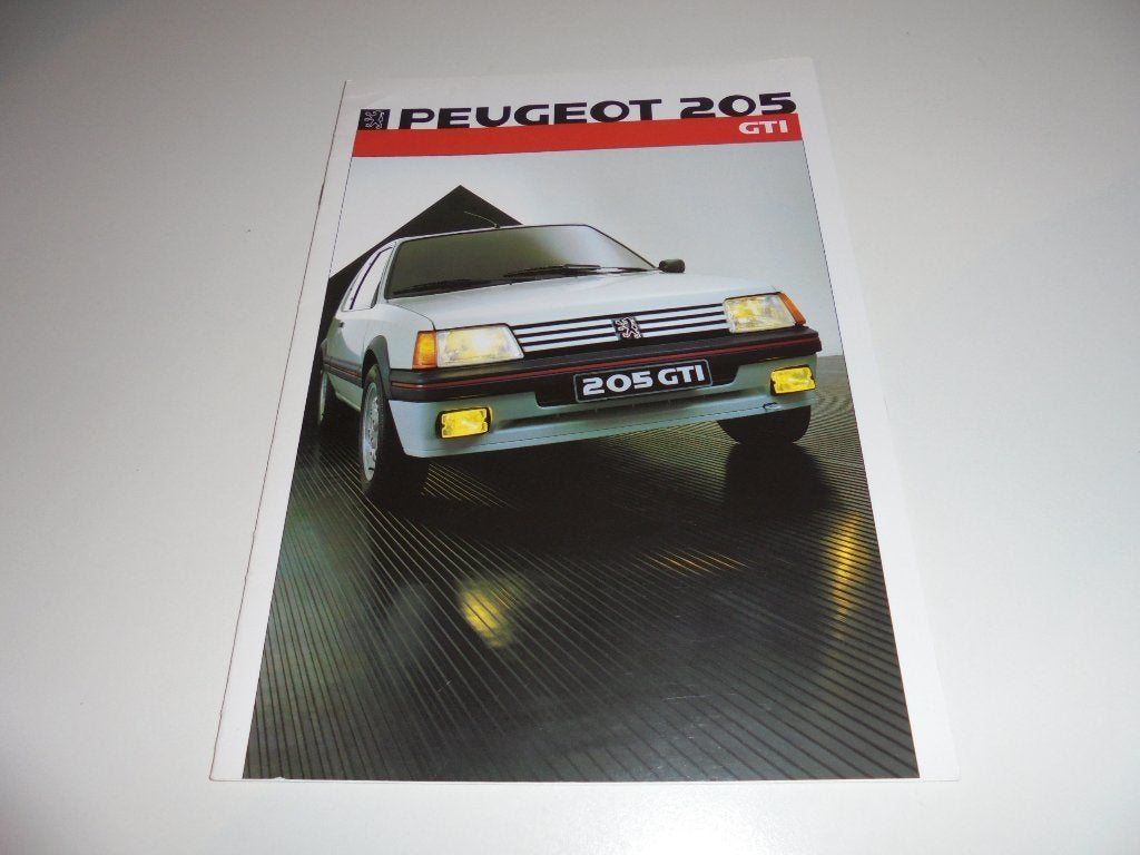 brochure Peugeot 205 GTI modellen 1986, Ophalen of Verzenden, Zo goed als nieuw, Peugeot