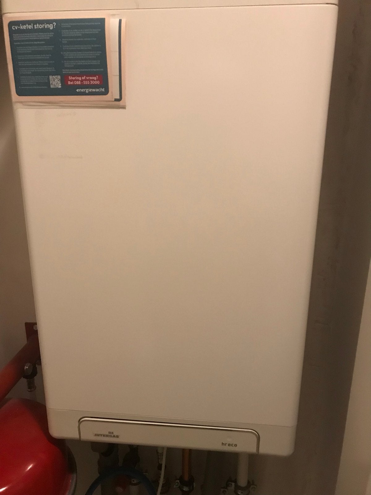 Intergas HRECO CV-ketel 2016 - goed onderhouden, Ophalen, Hoog rendement (Hr), Cv-ketel of Combi-ketel, Minder dan 60 cm