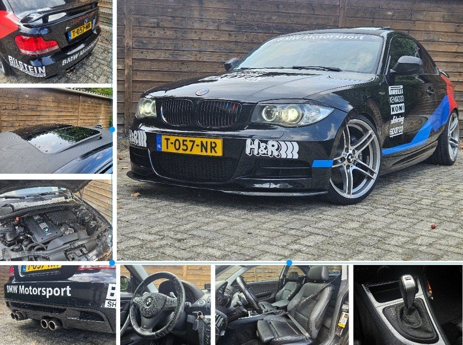 BMW 1-SERIE 135i COUPE |M-PAKKET|350 PK|AUT|*CONCOURSSTAAT*, Achterwielaandrijving, Zwart, Zwart, Particulier