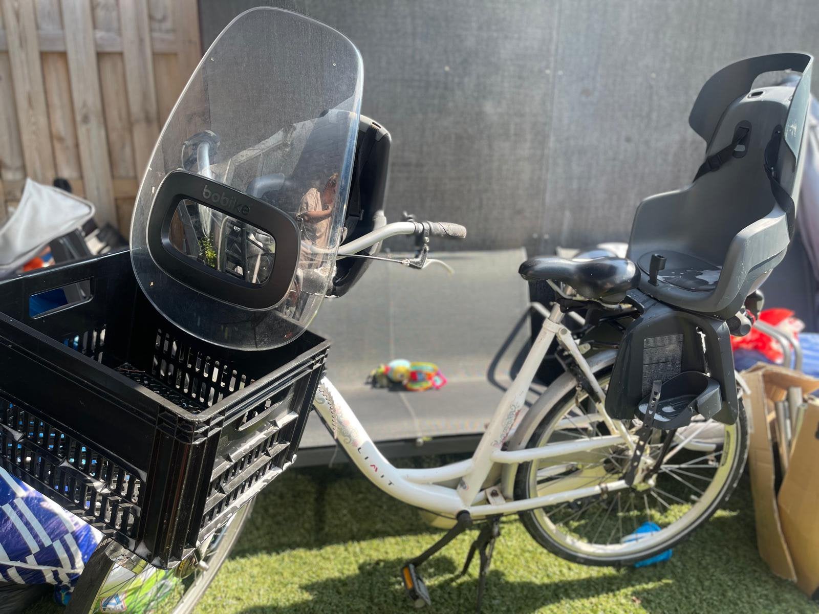 Moederfiets met bo bike zitjes, 55 cm of meer, Ophalen, Zo goed als nieuw, Minder dan 10 versnellingen