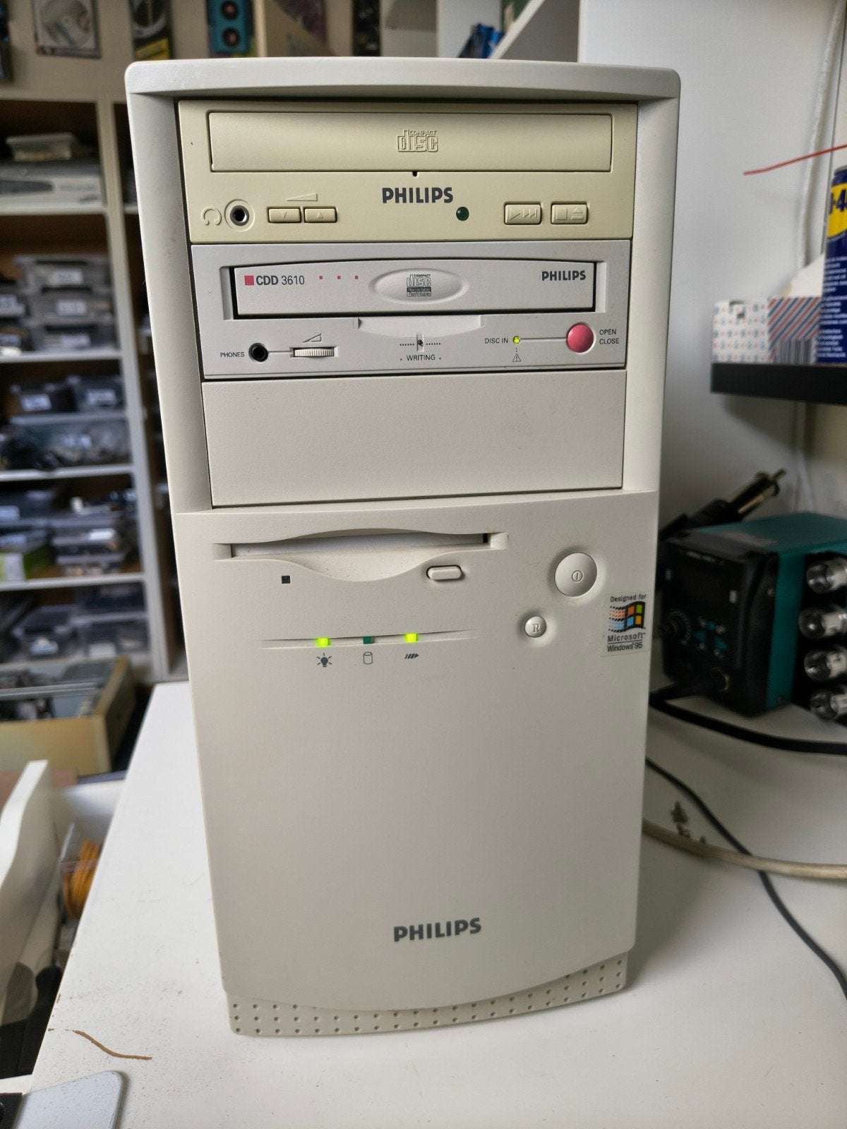 Philips AT computer Pentium 1 200 MMX 64mb ram, Computers en Software, Ophalen, Philips