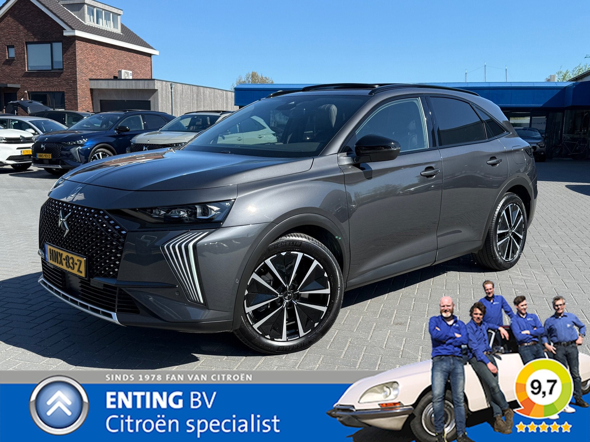 DS 7 1.6 PHEV 300 4x4 ETOILE SCHUIFDAK VOLLEER NIGHT VISION, Auto's, DS, Gebruikt, Euro 6, Hybride Elektrisch/Benzine, SUV of Terreinwagen