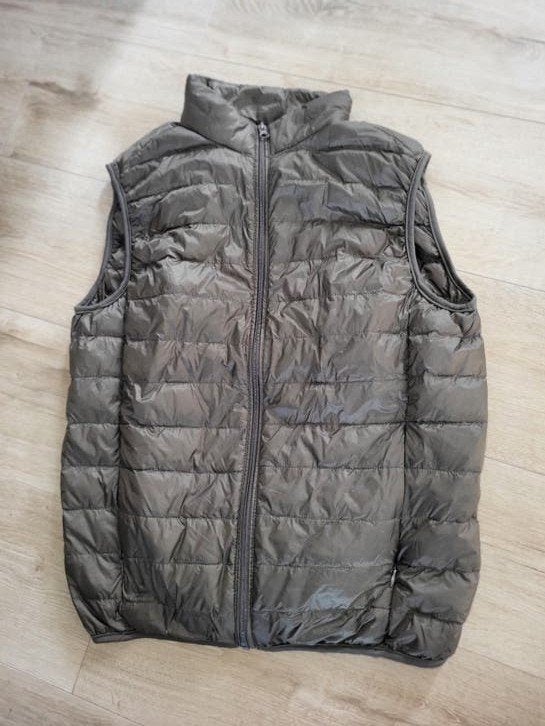 Donkergrijze / bruin gewatteerde bodywarmer zara maat S 🍃, Ophalen of Verzenden, Nieuw, Maat 46 (S) of kleiner, Grijs