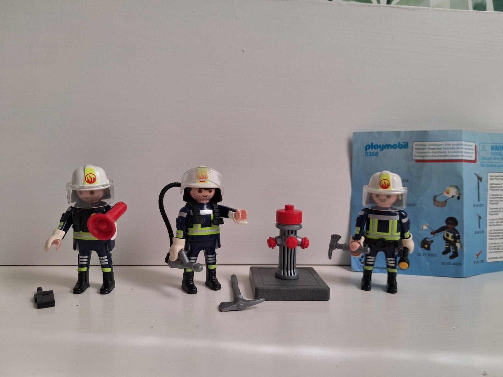 playmobil brandweermannen met allerlei gereedschap set 5366, Complete set, Ophalen of Verzenden, Zo goed als nieuw, City action