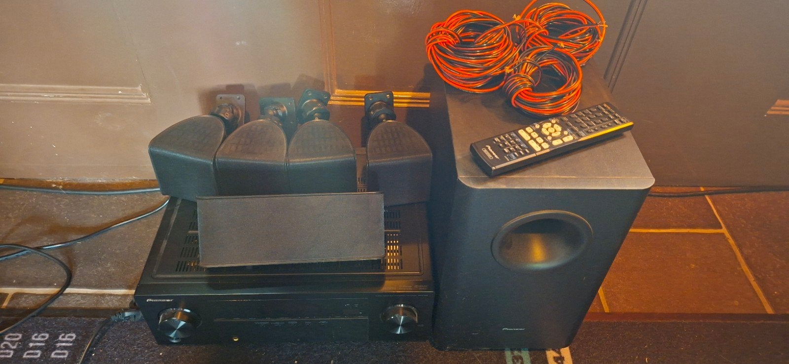 Pioneer 5.1 VSX-321 HDMI Receiver en Speakers, Ophalen, Gebruikt, 70 watt of meer, Pioneer