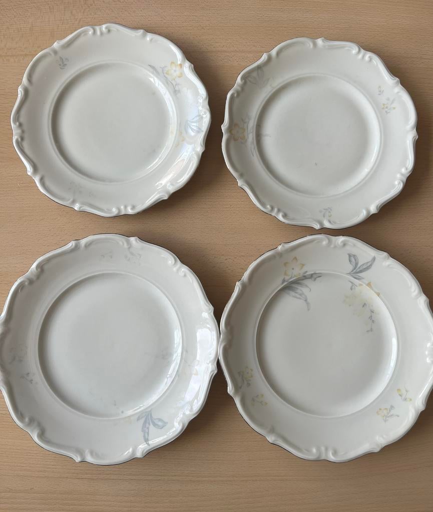 4 Carl Tielsch-Altwasser bordjes, Antiek en Kunst, Antiek | Servies compleet, Ophalen of Verzenden