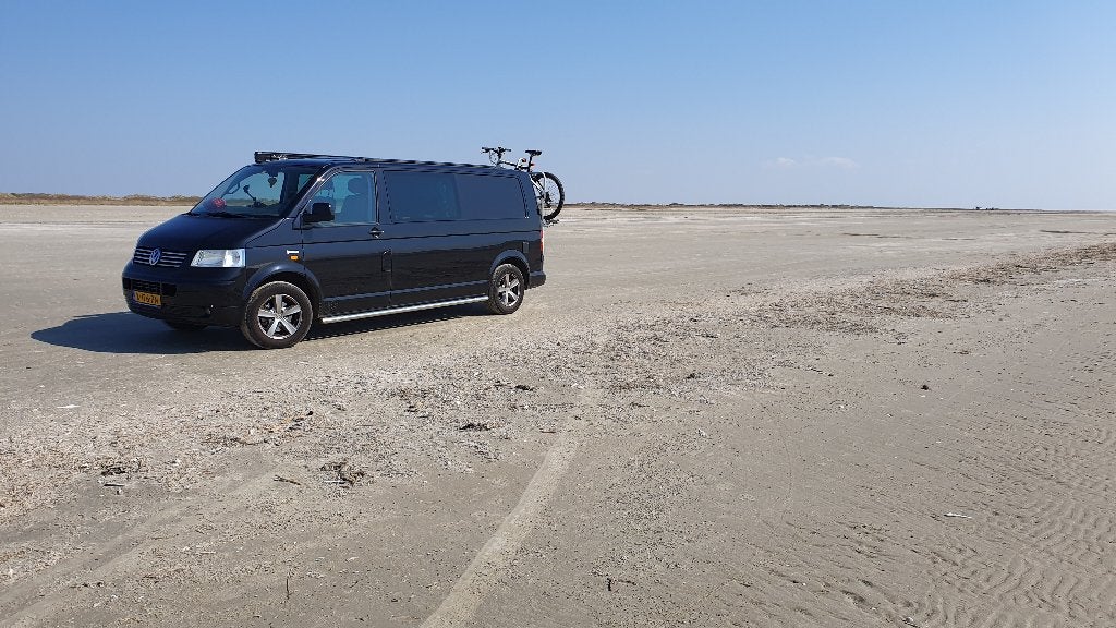 Verlengde VW T5 Camper DSG Automaat (2007, 4 pers.), Caravans en Kamperen, Campers, Automaat, Luifel, Airbags, Volkswagen