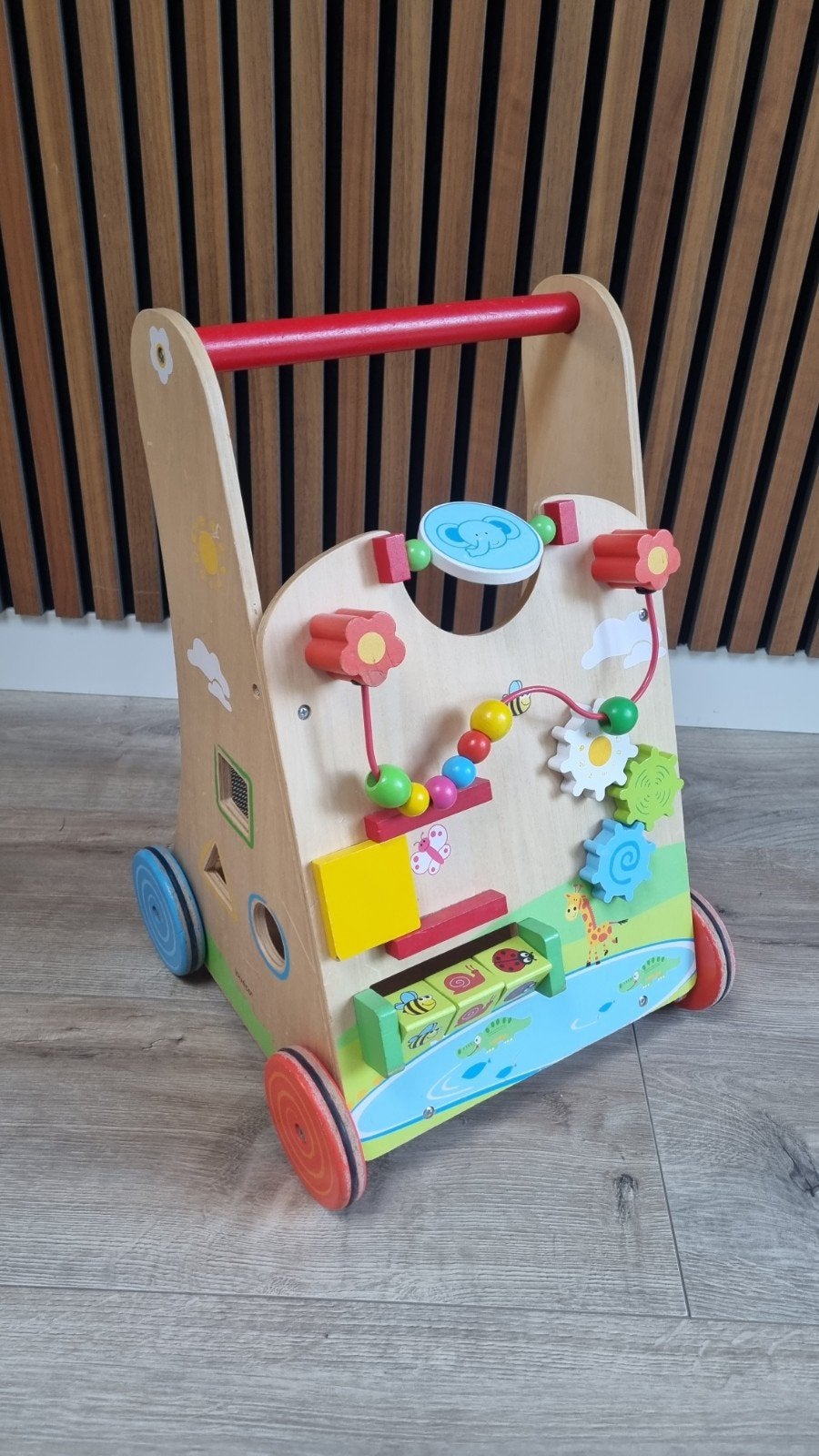 Houten loopwagentje - Zo goed als nieuw, Ophalen, Zo goed als nieuw, Jongen of Meisje