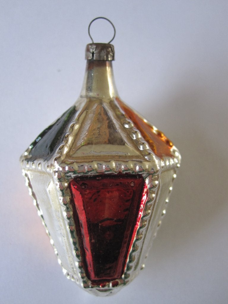 (25) Antiek vintage oude kerstbal lampion lantaarn, Ophalen of Verzenden, Gebruikt