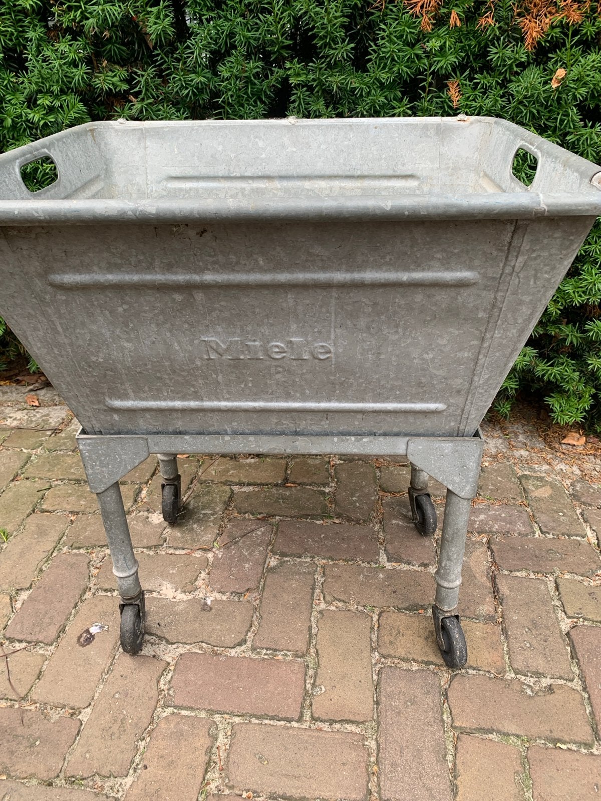Vintage Miele Zinken Wasbak op Wielen - Industrieel Design, Ophalen