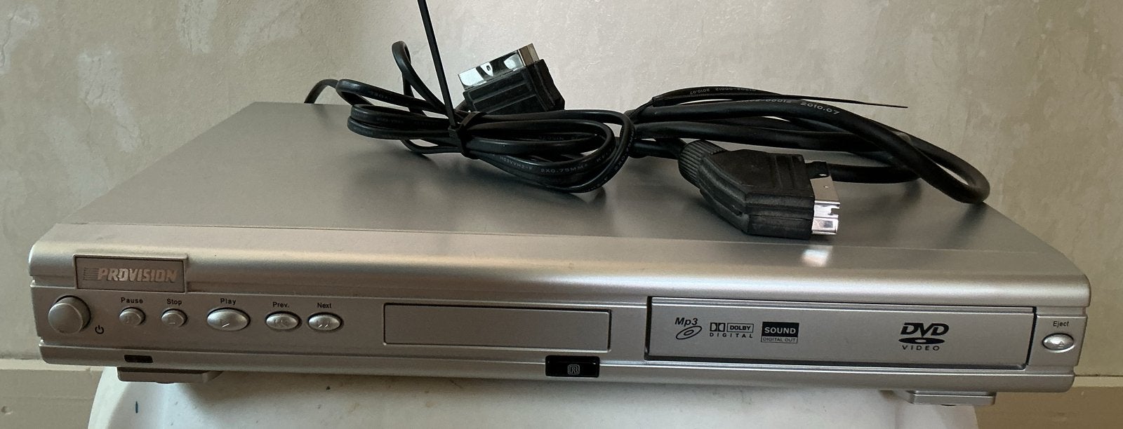 Provision DVD-speler - Zilverkleurig met Scart-kabel, Ophalen of Verzenden, Gebruikt, Dvd-speler, Overige merken