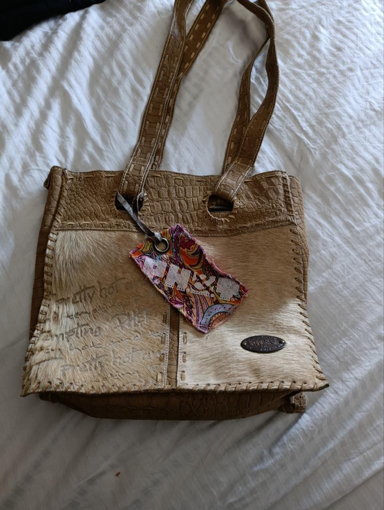 Mooie echte lederen tas van PH&T, Ophalen of Verzenden, Gebruikt, Bruin, Handtas