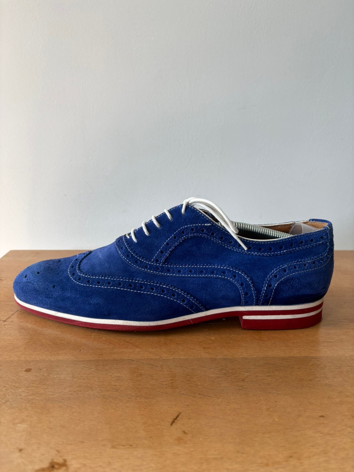 Giorgio 1958 Originele blauwe suède veterschoenen maat 43, Blauw, Ophalen of Verzenden, Zo goed als nieuw, Veterschoenen